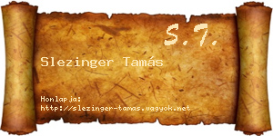 Slezinger Tamás névjegykártya